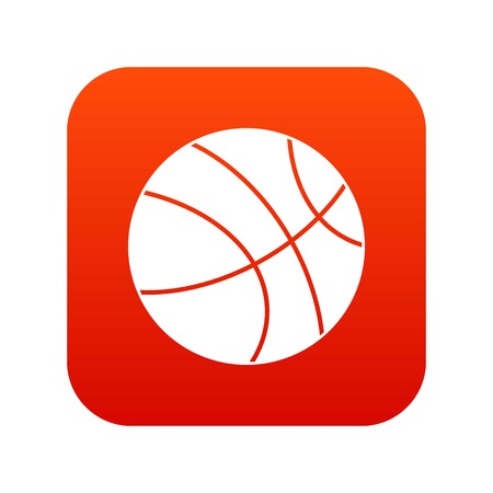 Basketball ball icon digital redのイラスト素材