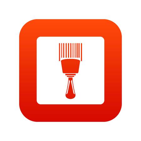 Bar code scanner icon digital red for any design isolated on white vector illustrationのイラスト素材