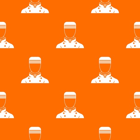 Doorman pattern repeat seamless in orange color for any design. Vector geometric illustrationのイラスト素材
