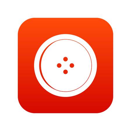 Round sewing button icon digital red for any design isolated on white vector illustrationのイラスト素材