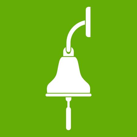 Ship bell icon in greenのイラスト素材