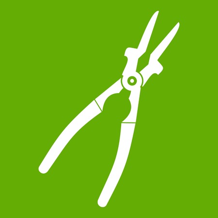Metal welder pliers icon greenのイラスト素材