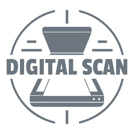 Digital scan logo. Simple illustration of digital scan vector logo for web design isolated on white backgroundのイラスト素材