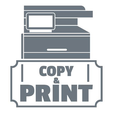 Copy and print logo. Simple illustration of copy and print vector logo for web design isolated on white backgroundのイラスト素材