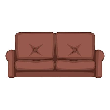 Sofa icon. Cartoon illustration of sofa vector icon for webのイラスト素材