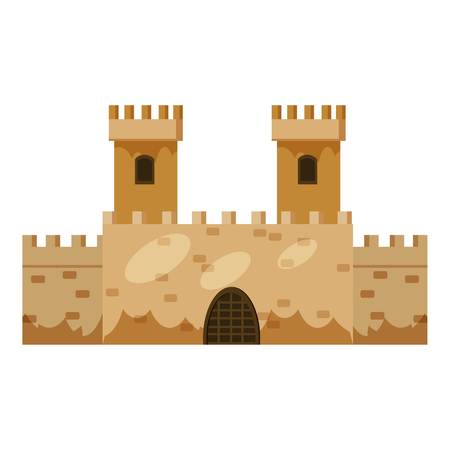 Castle construction icon, cartoon styleのイラスト素材
