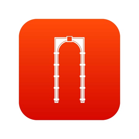 Arch icon digital red for any design isolated on white vector illustrationのイラスト素材