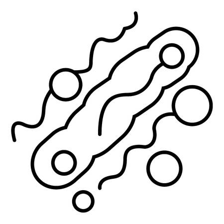 Corynebacterium icon. Outline illustration of corynebacterium vector icon for web design isolated on white backgroundのイラスト素材