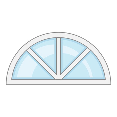 Roof window frame icon. Cartoon illustration of roof window frame vector icon for webのイラスト素材