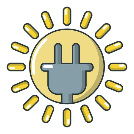 Electrical plug icon. Cartoon illustration of electrical plug vector icon for webのイラスト素材