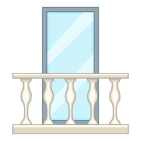 Decorative balcony icon, cartoon styleのイラスト素材