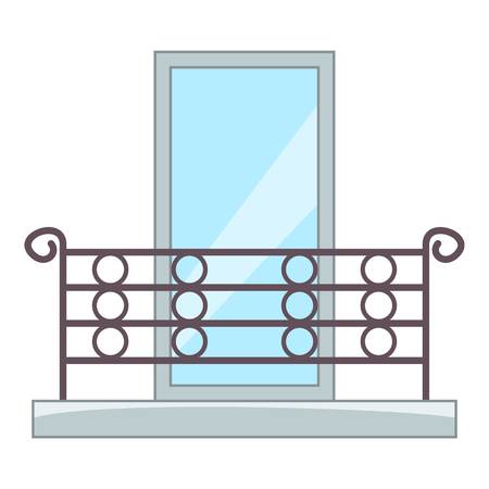 Beautiful balcony icon. Cartoon illustration of beautiful balcony vector icon for webのイラスト素材