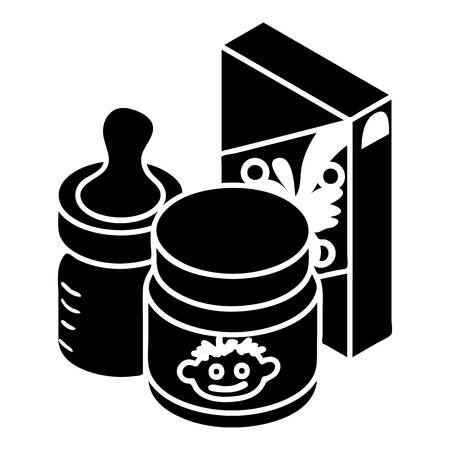 Baby food icon, simple styleのイラスト素材