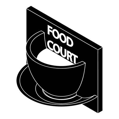Food court icon, simple styleのイラスト素材