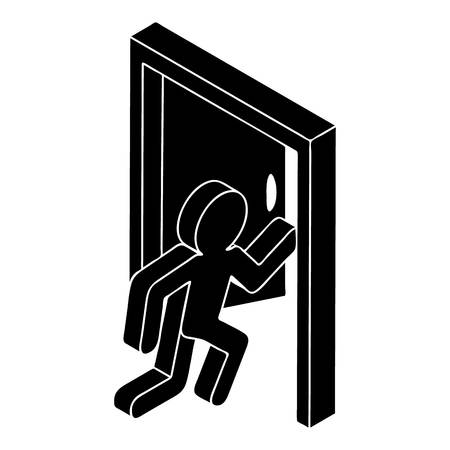 Market exit icon, simple styleのイラスト素材