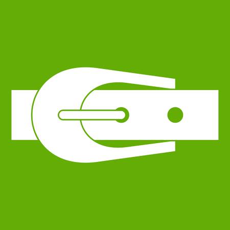 Elegant trousers belt icon white isolated on green background. Vector illustrationのイラスト素材