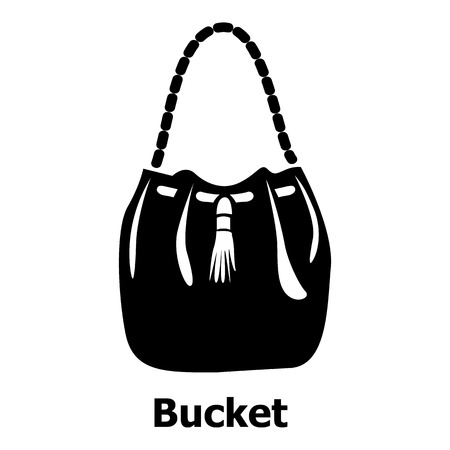 Bucket bag icon. Simple illustration of bucket bag vector icon for webのイラスト素材