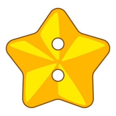 Star cloth button icon, cartoon styleのイラスト素材