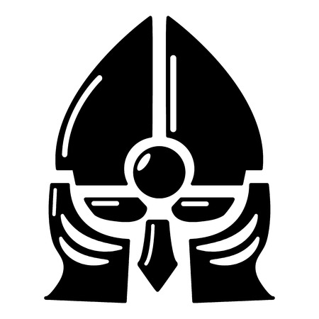 Historical knight helmet icon, simple styleのイラスト素材