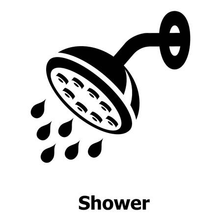 Shower icon, simple black styleのイラスト素材