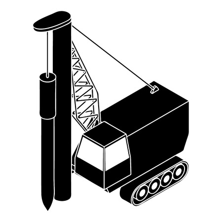 Drilling machine icon, simple styleのイラスト素材