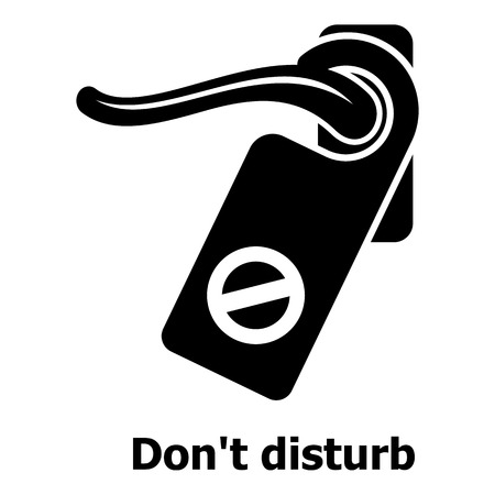 Do not disturb icon, simple black styleのイラスト素材