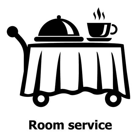 Room service icon, simple black styleのイラスト素材