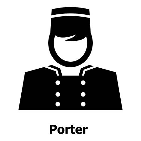 Porter icon. Simple illustration of porter vector icon for webのイラスト素材