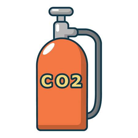 Paintball CO2 canister icon. Cartoon illustration of paintball CO2 canister vector icon for webのイラスト素材