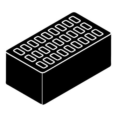 Brick icon. Simple illustration of brick vector icon for web design isolated on white backgroundのイラスト素材