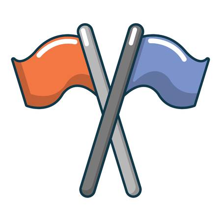 Paintball flags icon. Cartoon illustration of paintball flags vector icon for webのイラスト素材