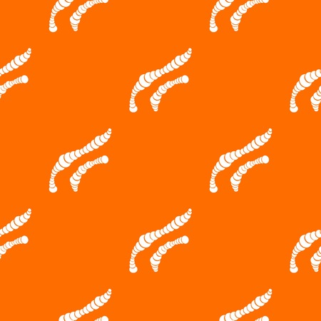 Spiral bacteria pattern repeat seamless in orange color for any design. Vector geometric illustrationのイラスト素材