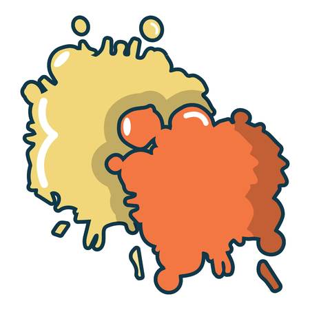 Paintball splash icon, cartoon style Vector illustration.のイラスト素材