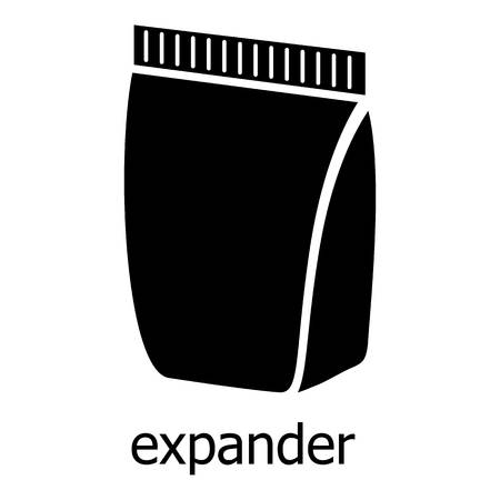 Package icon, simple black styleのイラスト素材