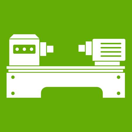 Lathe machine icon green Vector illustration.のイラスト素材