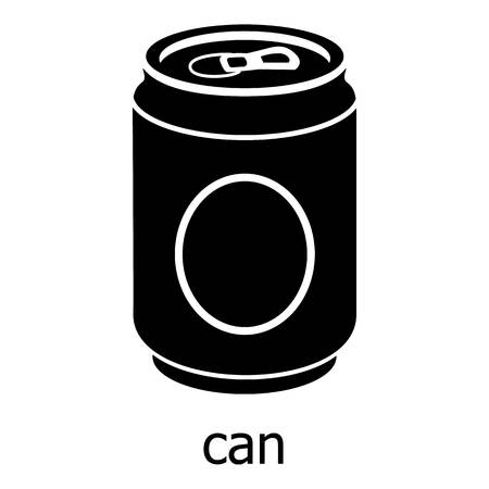 Can icon, simple black style Vector illustration.のイラスト素材
