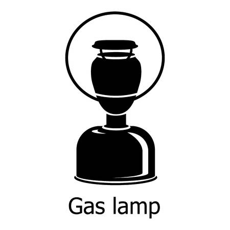 Gas lamp icon, simple black styleのイラスト素材