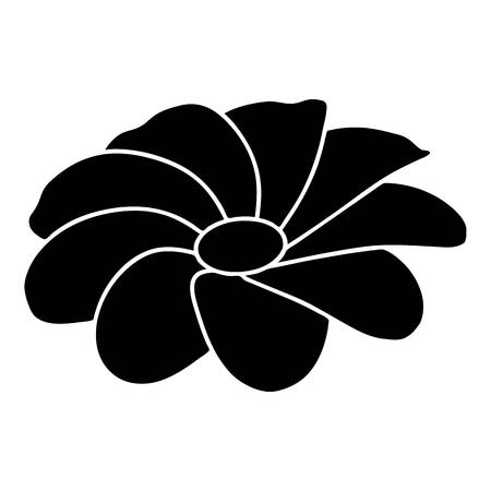 Bright flower icon, simple black styleのイラスト素材