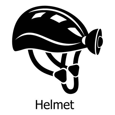 Helmet icon, simple black styleのイラスト素材