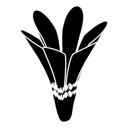 Nature flower icon, simple black styleのイラスト素材