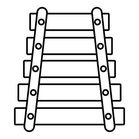 Xylophone icon. Outline illustration of xylophone vector icon for web design isolated on white backgroundのイラスト素材