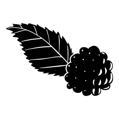 Blackberry icon. Simple illustration of blackberry vector icon for web design isolated on white backgroundのイラスト素材