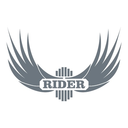 Rider wing, simple gray styleのイラスト素材