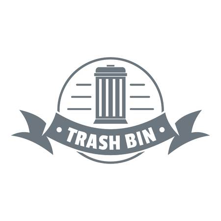 Trash bin logo. Simple illustration of trash bin vector logo for webのイラスト素材