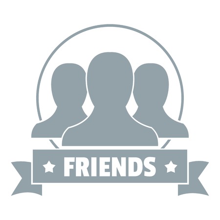 Friends logo, simple gray styleのイラスト素材