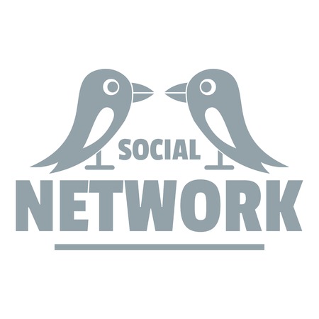 Bird social network logo. Simple illustration of bird social network vector logo for webのイラスト素材