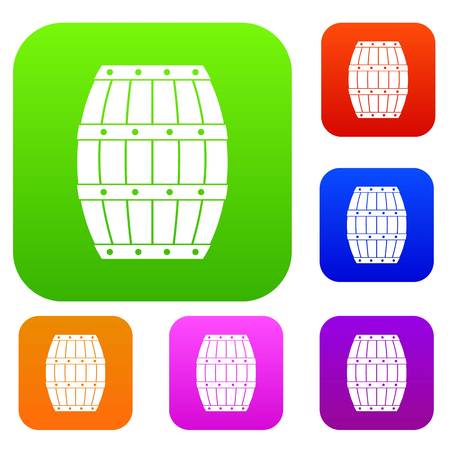 Barrel set color collectionのイラスト素材