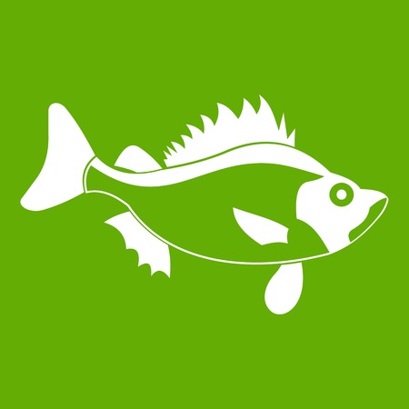 Fish icon greenのイラスト素材