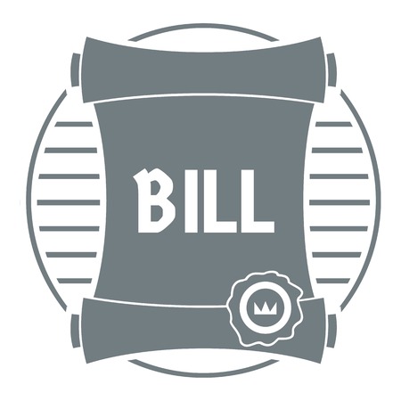 Scroll logo, simple gray styleのイラスト素材