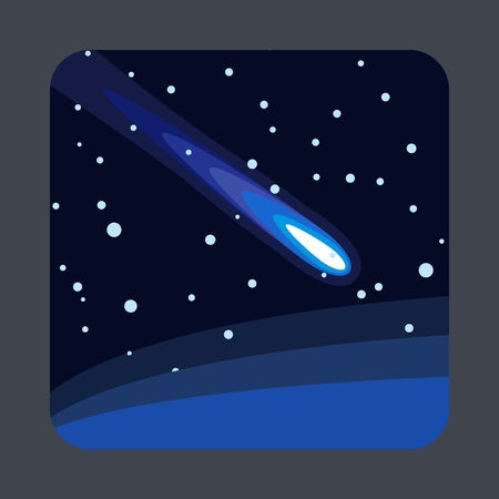 Comet light concept background, cartoon styleのイラスト素材